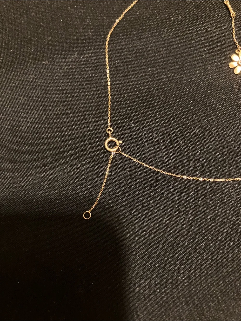 10K Gold Flower Anklet
